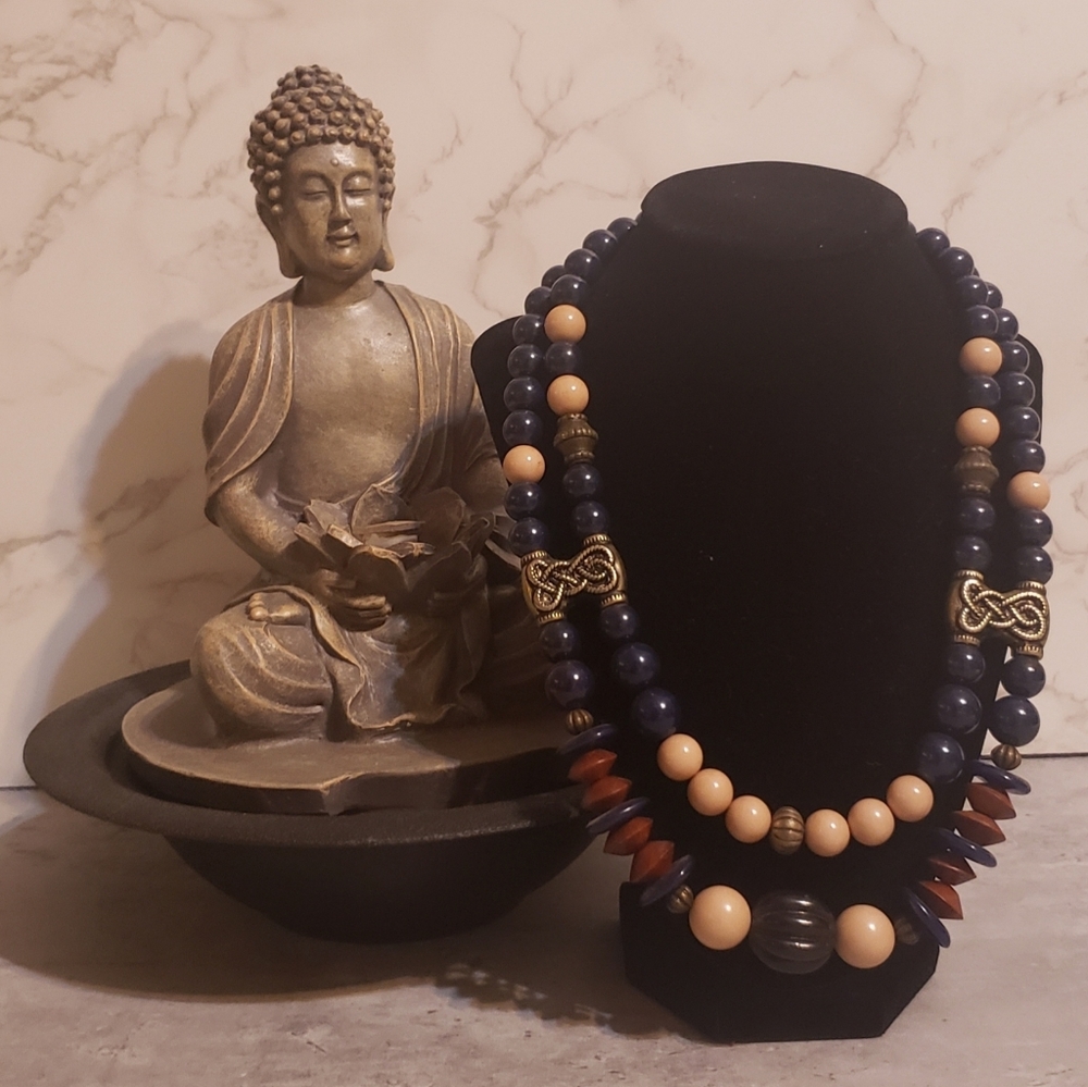 Beaded Statement Necklace - image 1